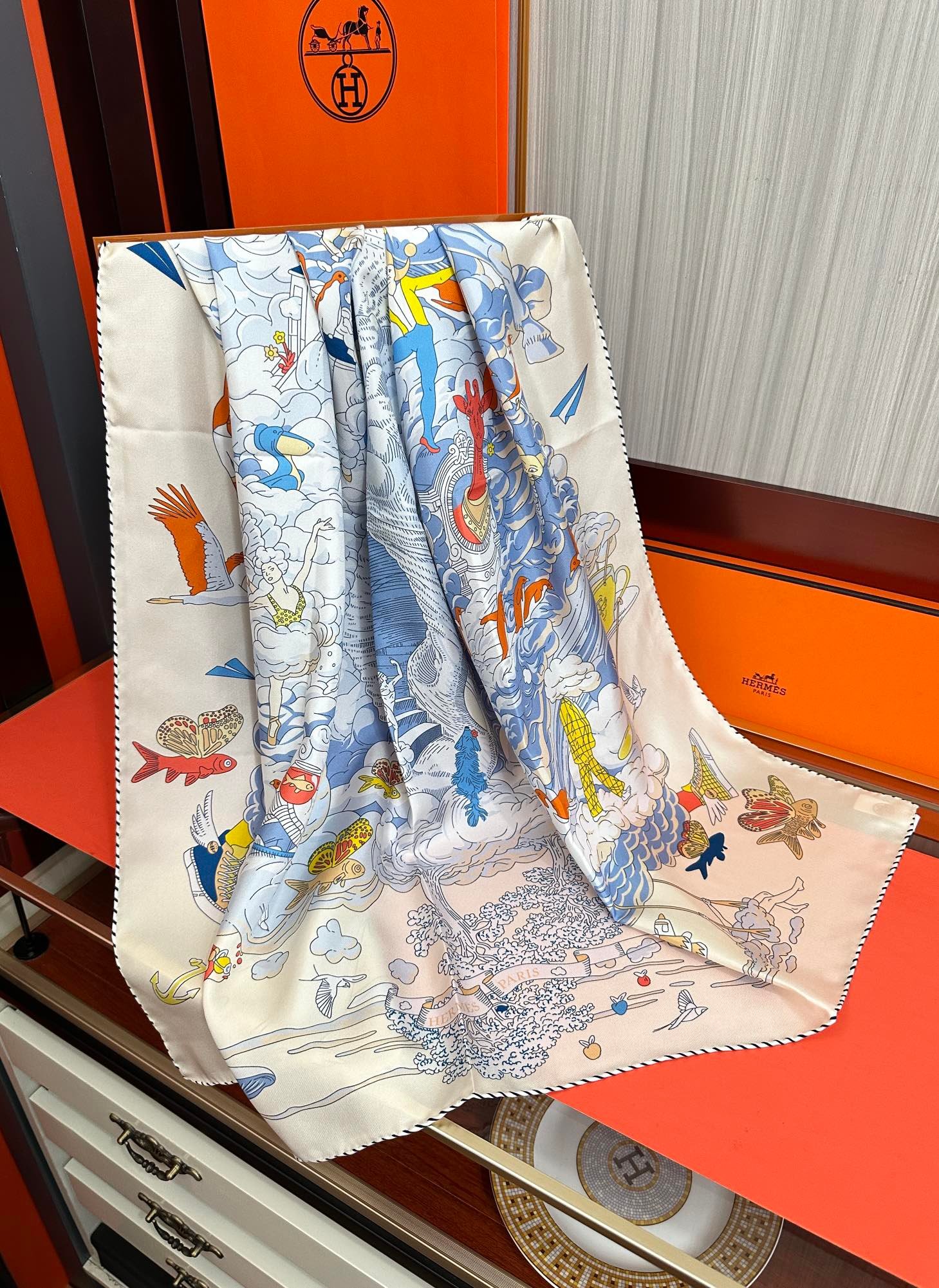 Hermès Nautical Printed Silk Scarf - Image 5