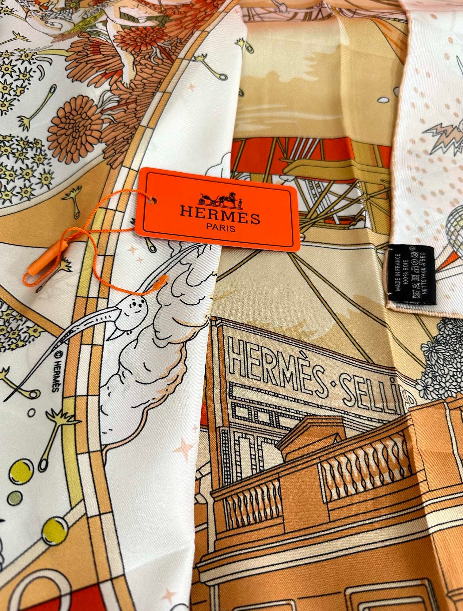 Hermès Silk Geometry Shawl - Image 6