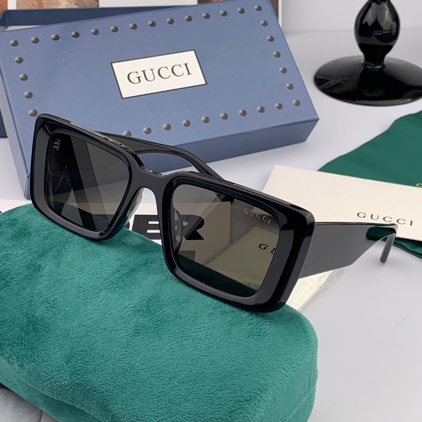 Alternative view of Gucci Black Square Sunglasses