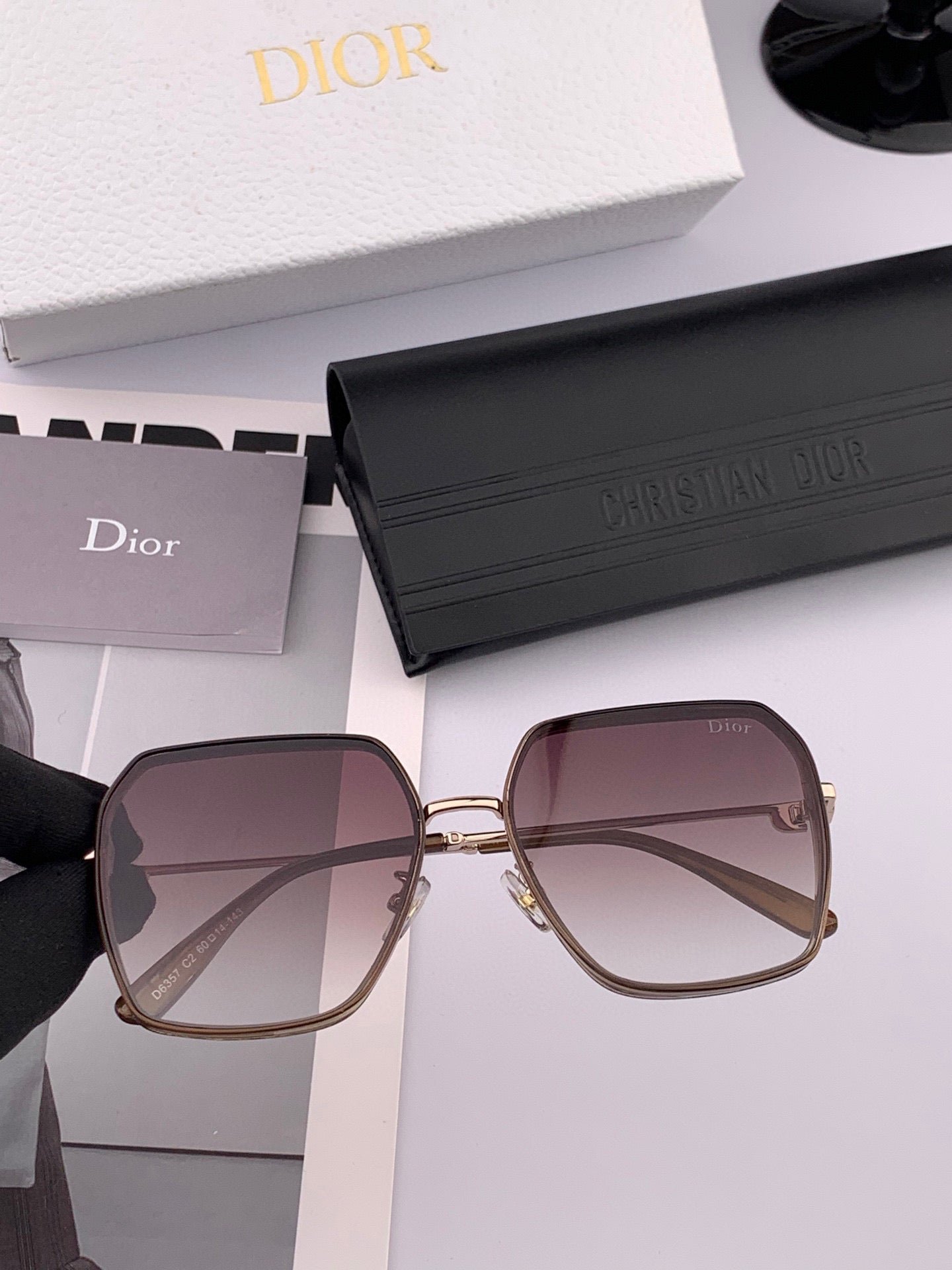DIOR MONTAIGNE SUNGLASS D7635 IN METAL - Image 4
