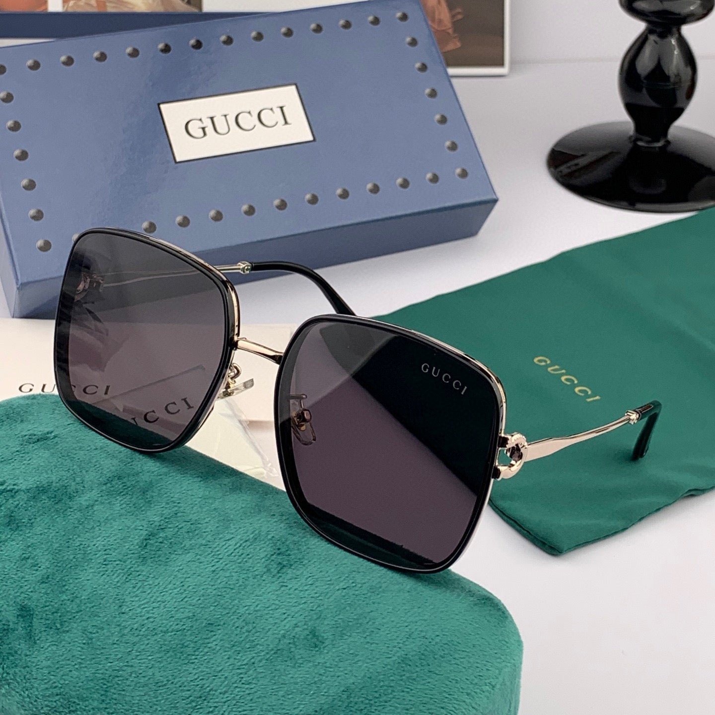 Alternative view of SQUARE FRAME SUNGLASSES G4634 IN METAL