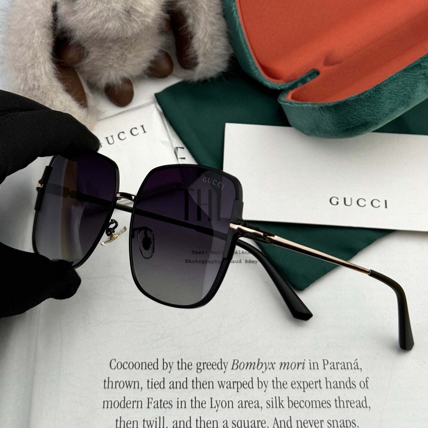 Alternative view of SQUARE FRAME SUNGLASSES G8639 IN METAL
