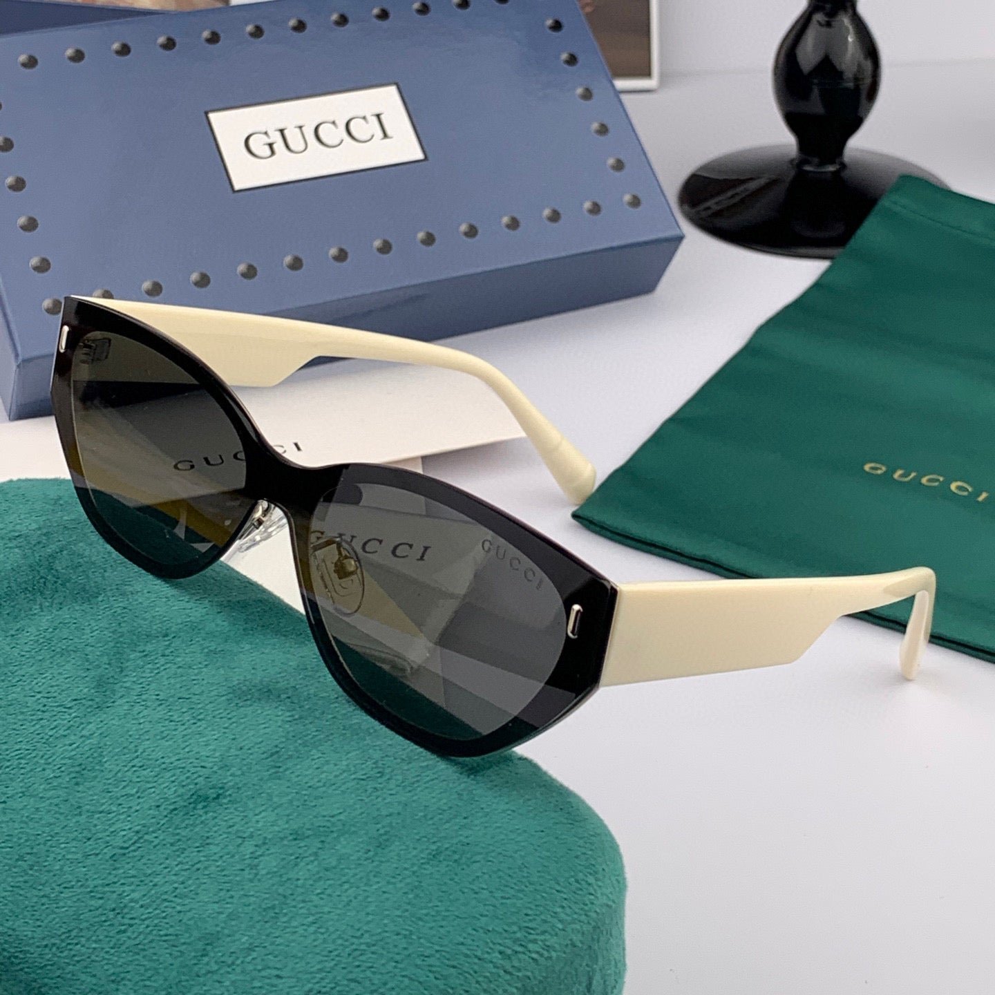 Gucci Black & White Sunglasses