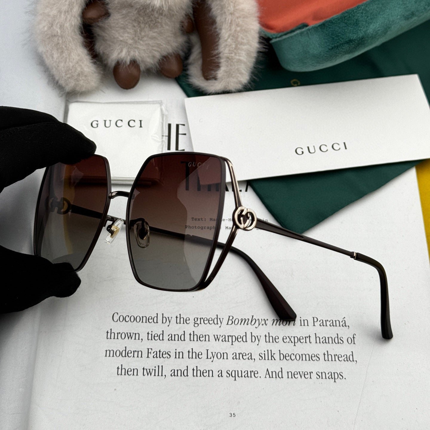 Alternative view of SQUARE FRAME SUNGLASSES G9638 IN METAL