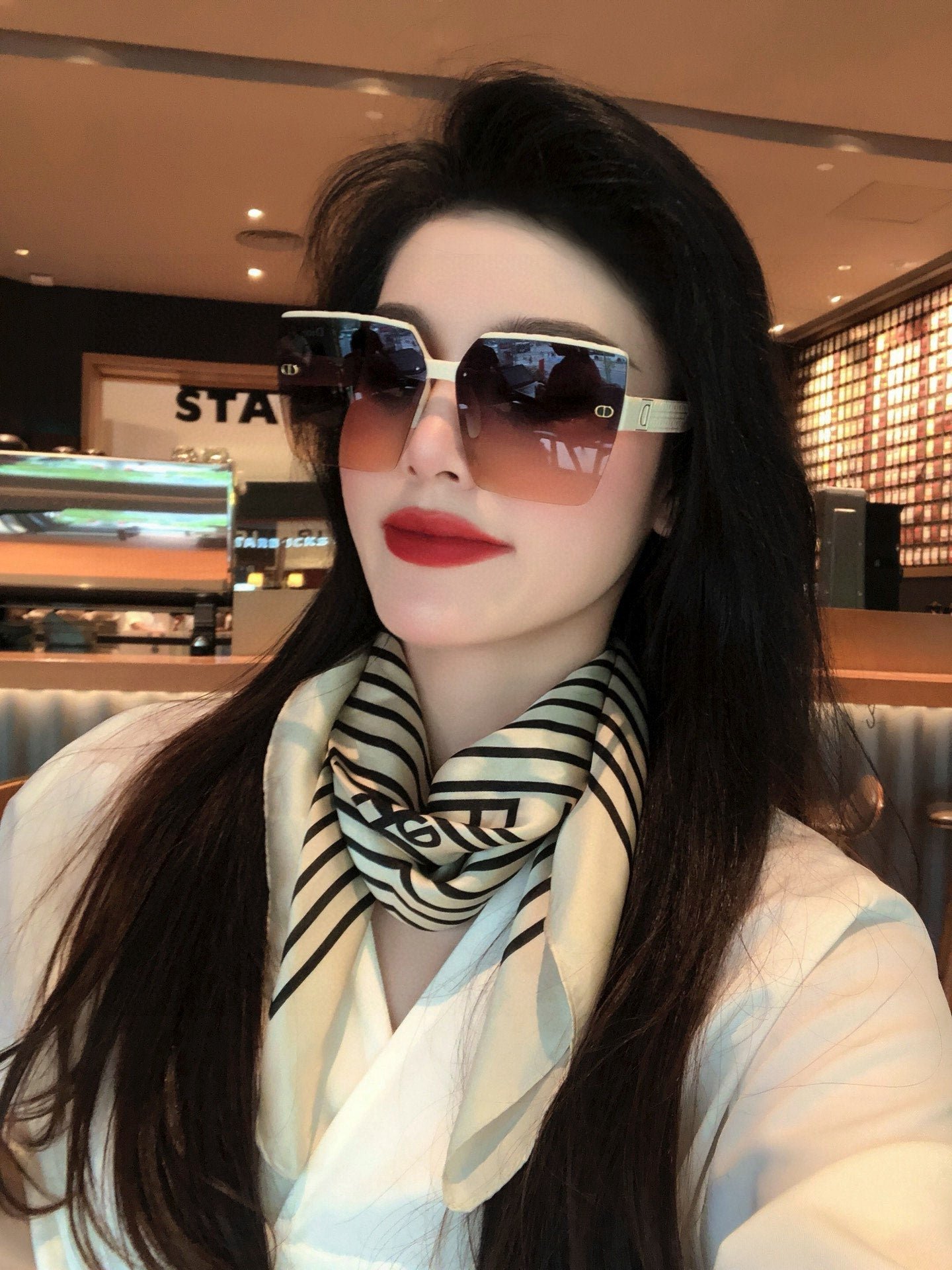 Dior Grey Shield Mirror Sunglasses - Image 9