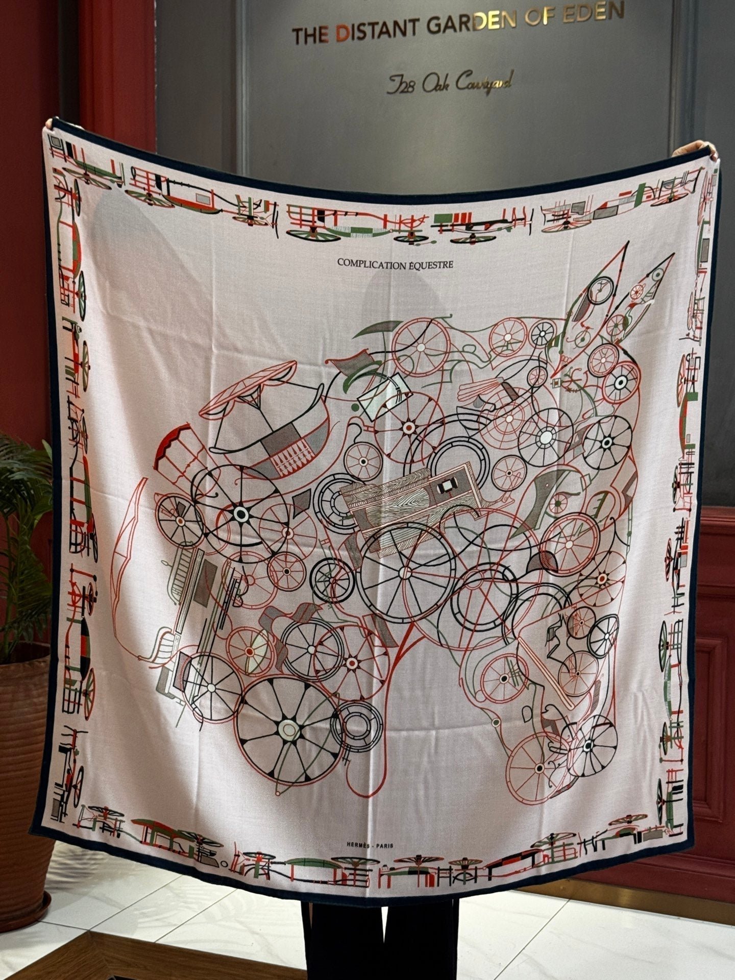 Alternative view of HERMES HERMES 25S SCARF 140 IN CASERE SILK 727319