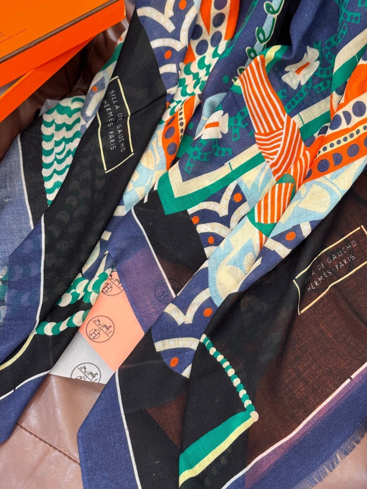 Hermès Silk Map Shawl - Image 9