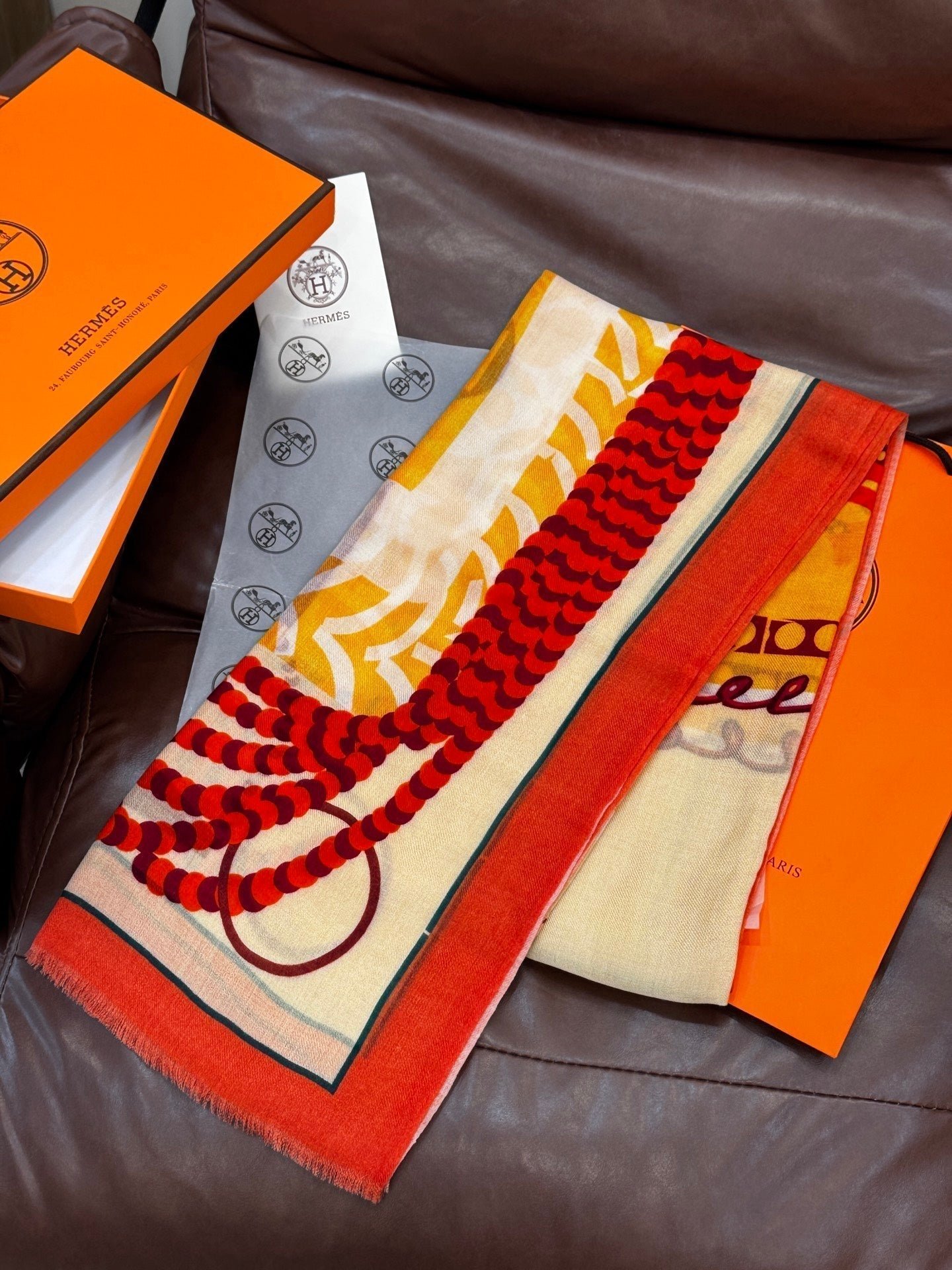 Hermès Silk Horse Twilly - Image 8