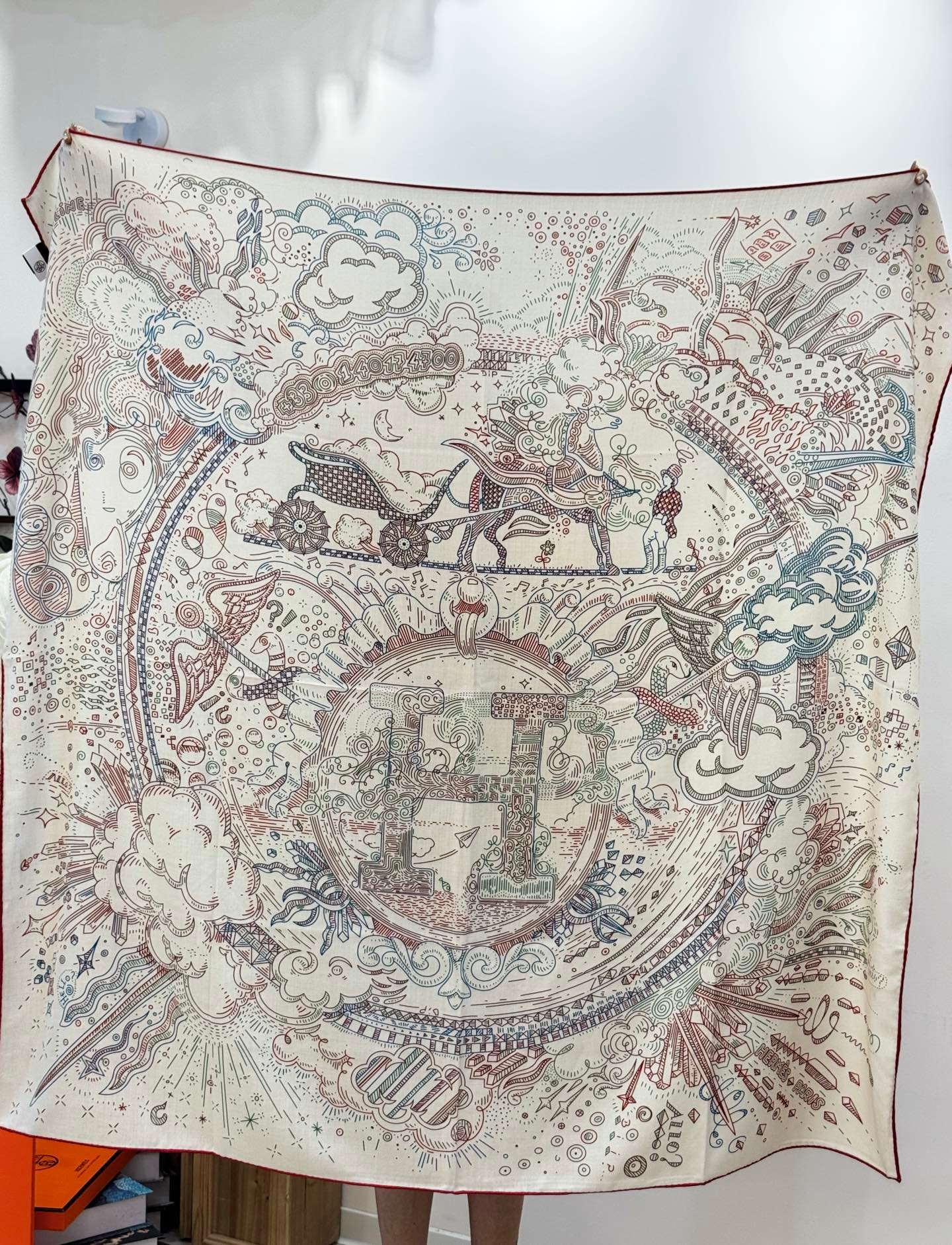 Alternative view of HERMES HERMES 25S SCARF 135 IN SILK 854787