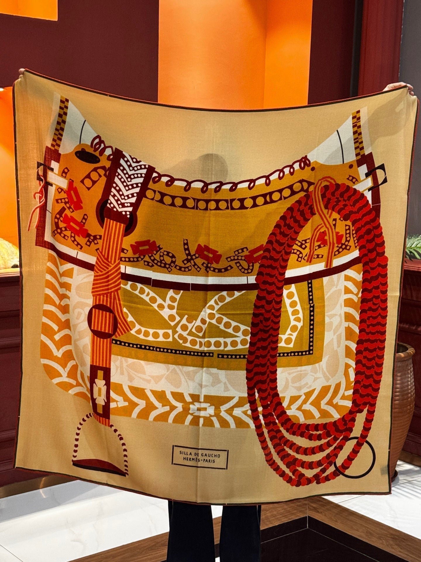 Alternative view of HERMES HERMES 25S SCARF 140 IN SILK 854767