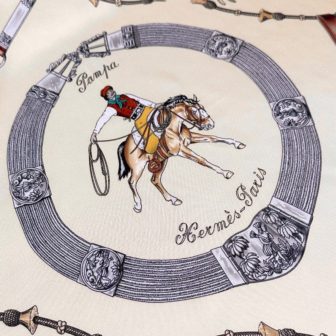 Hermès Horse Sketch Silk Twilly - Image 5