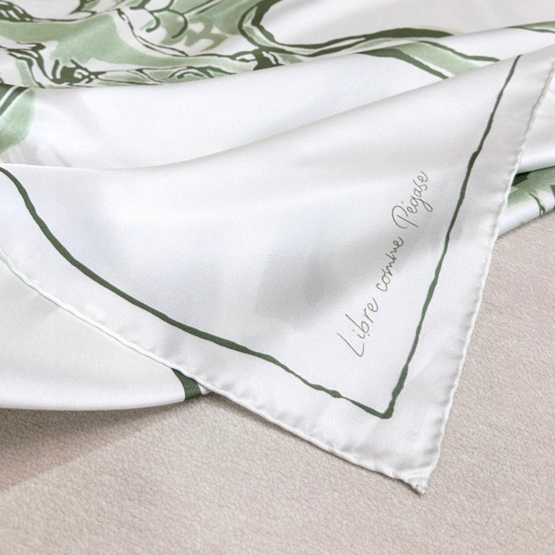 Hermès Classic Pure Silk Bird Twilly - Image 6