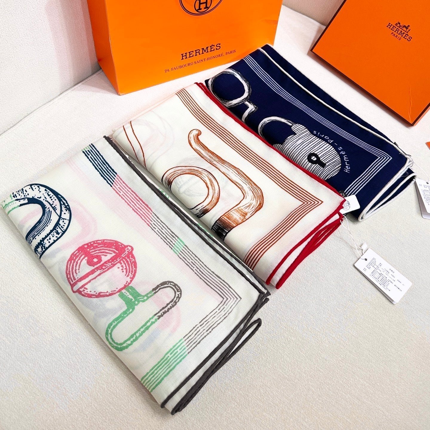 Hermès Silk Equestrian Scarf - Image 9