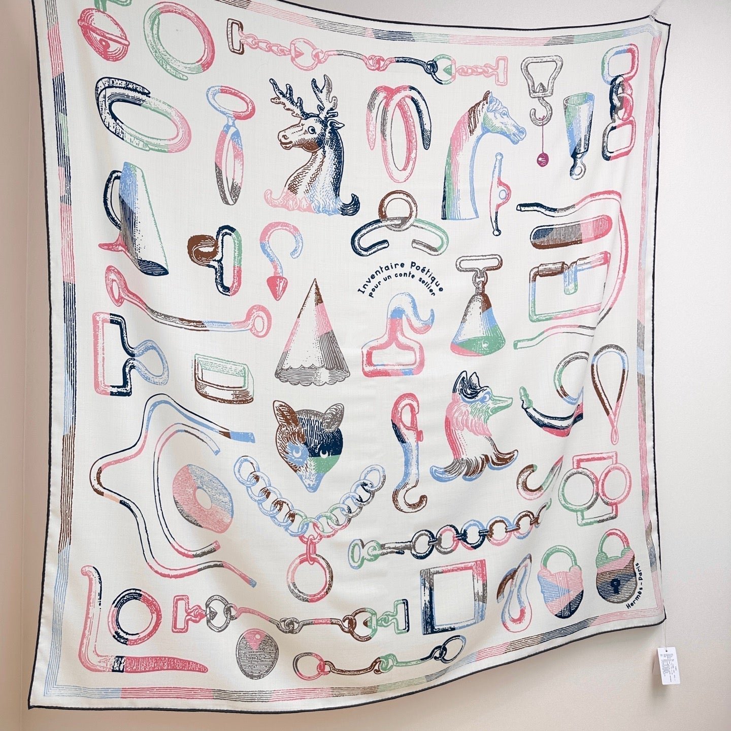Alternative view of HERMES HERMES 25S SCARF 135 IN CASERE SILK 854593