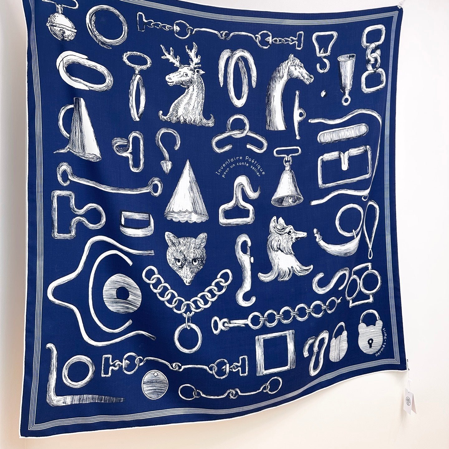 Alternative view of HERMES HERMES 25S SCARF 135 IN CASERE SILK 854594