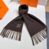 Hermès Embroidered Cashmere Scarf