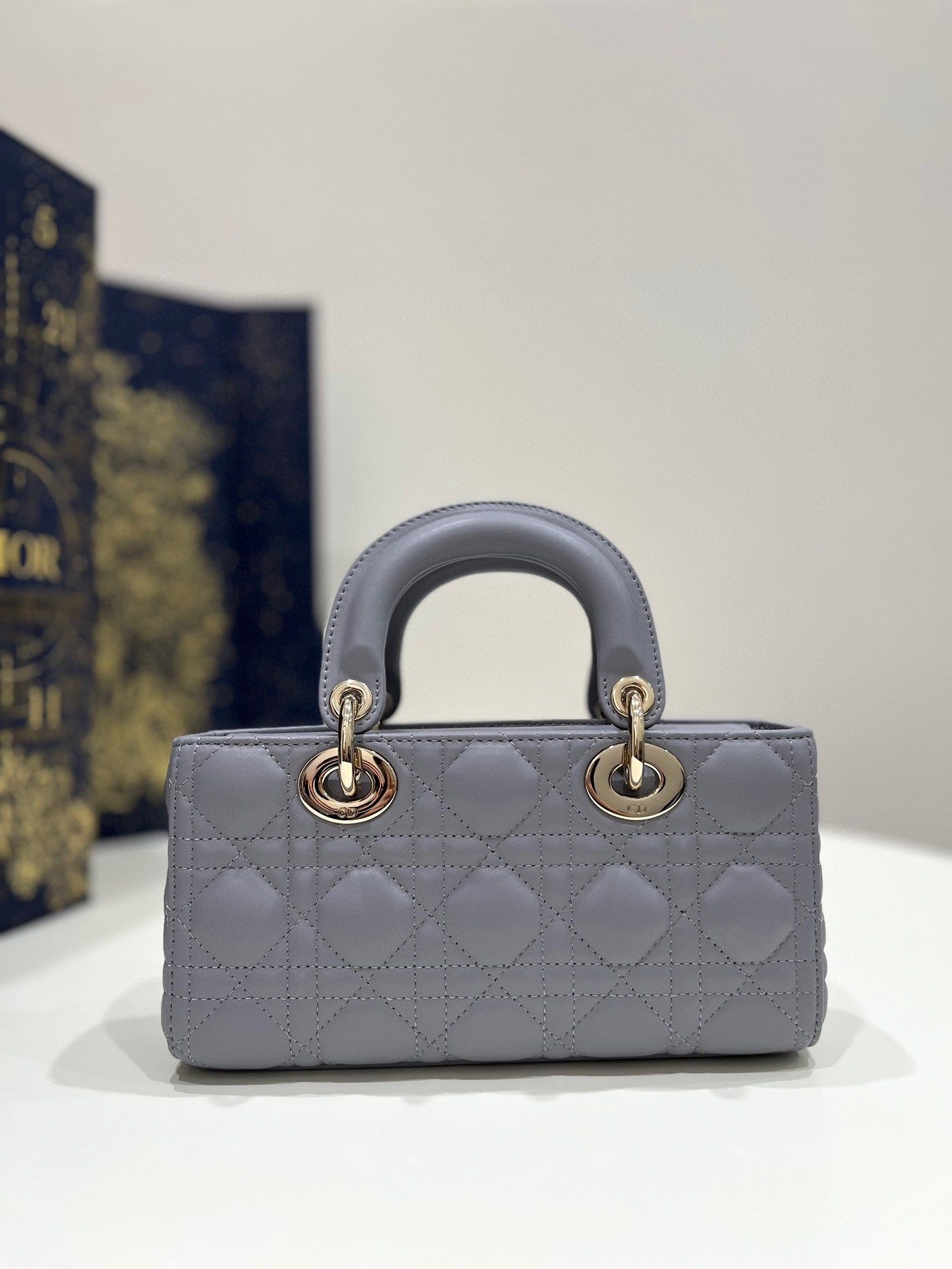 Alternative view of Dior Small D-Joy Bag 22 Grey Lambskin