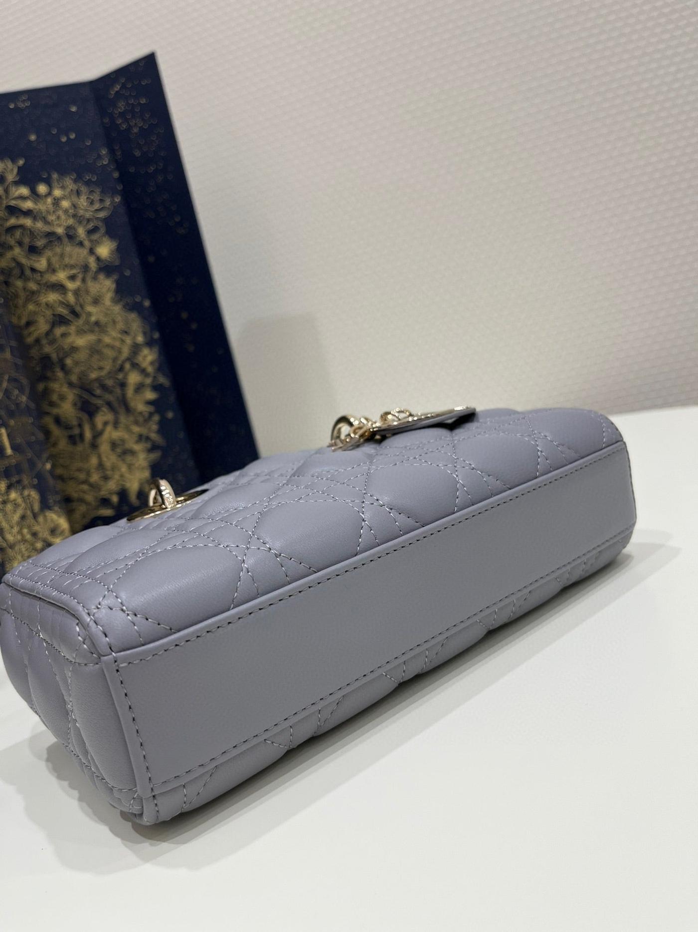 Dior Small D-Joy Bag 22 Grey Lambskin - Image 4