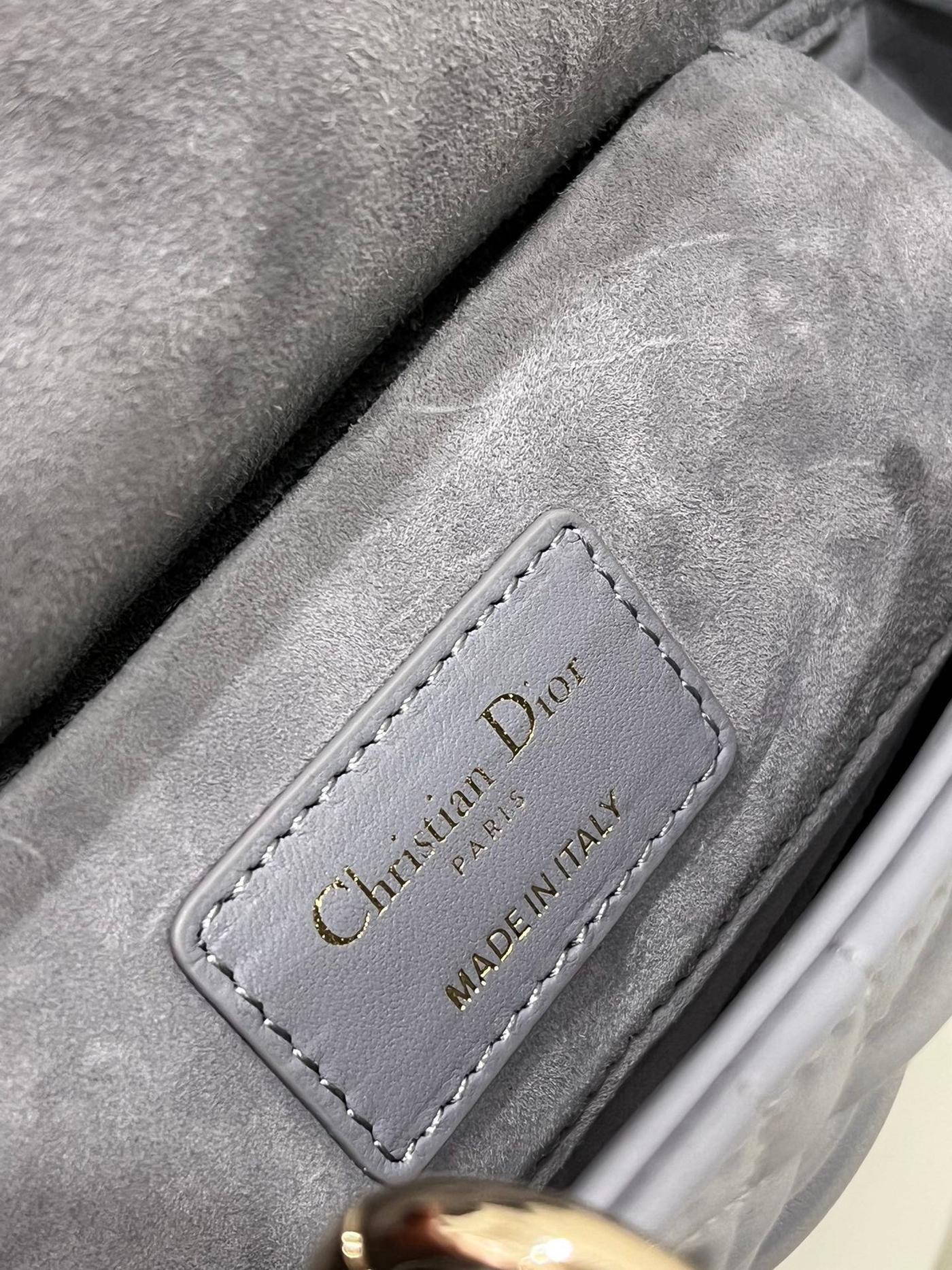 Dior Small D-Joy Bag 22 Grey Lambskin - Image 9