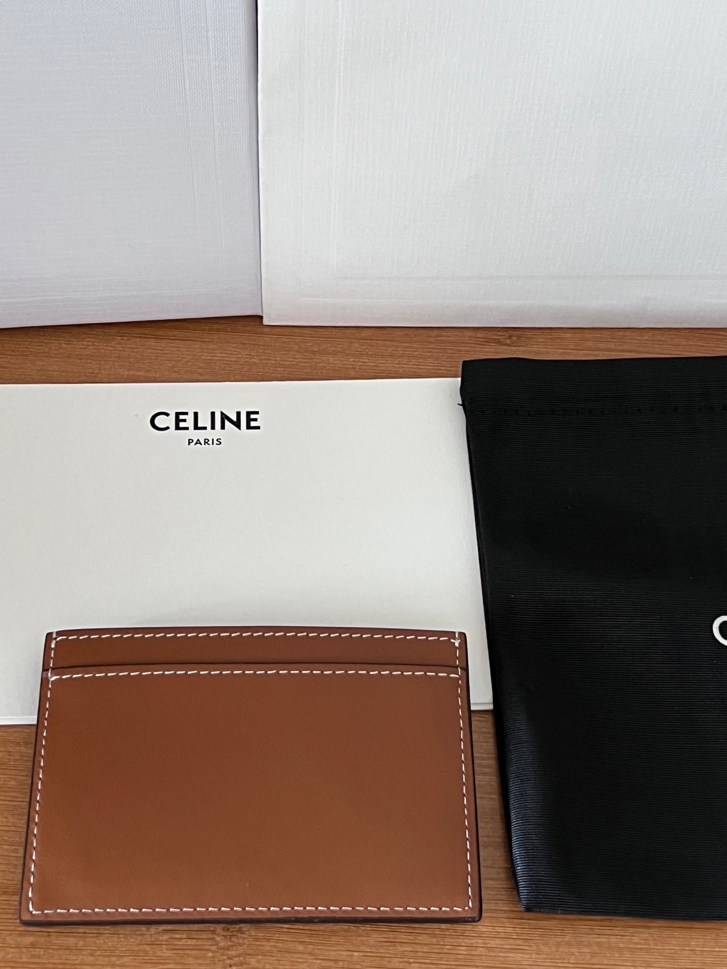 Alternative view of CELINE 25S CARD HOLDER CUIR TRIOMPHE 11 IN BROWN SHINY CALFSKIN