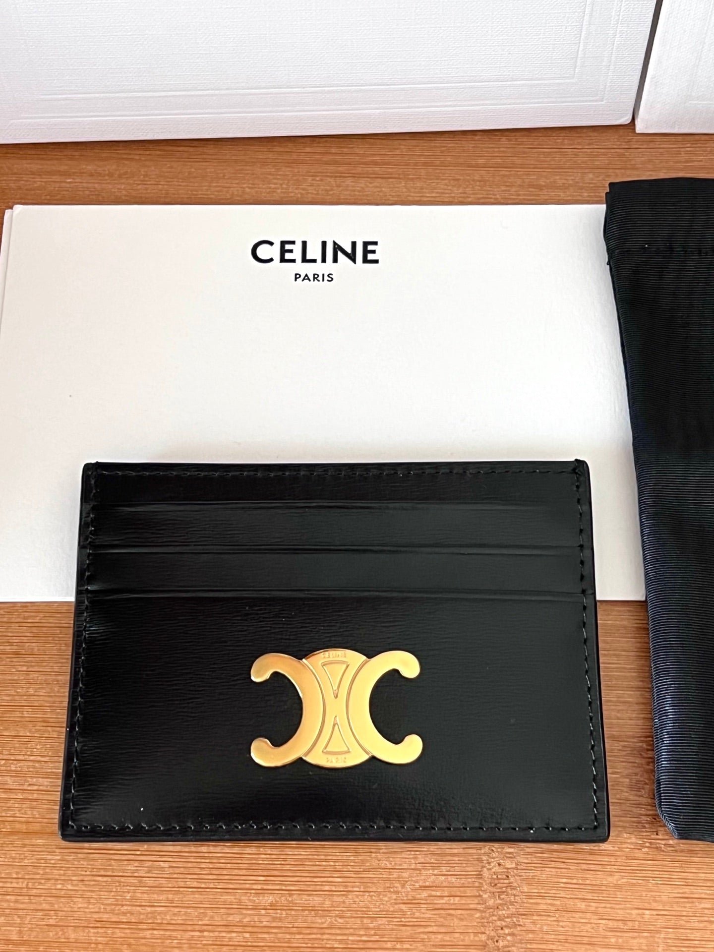 CELINE Black Plain Card Holder - Image 3