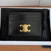 CELINE Black Plain Card Holder
