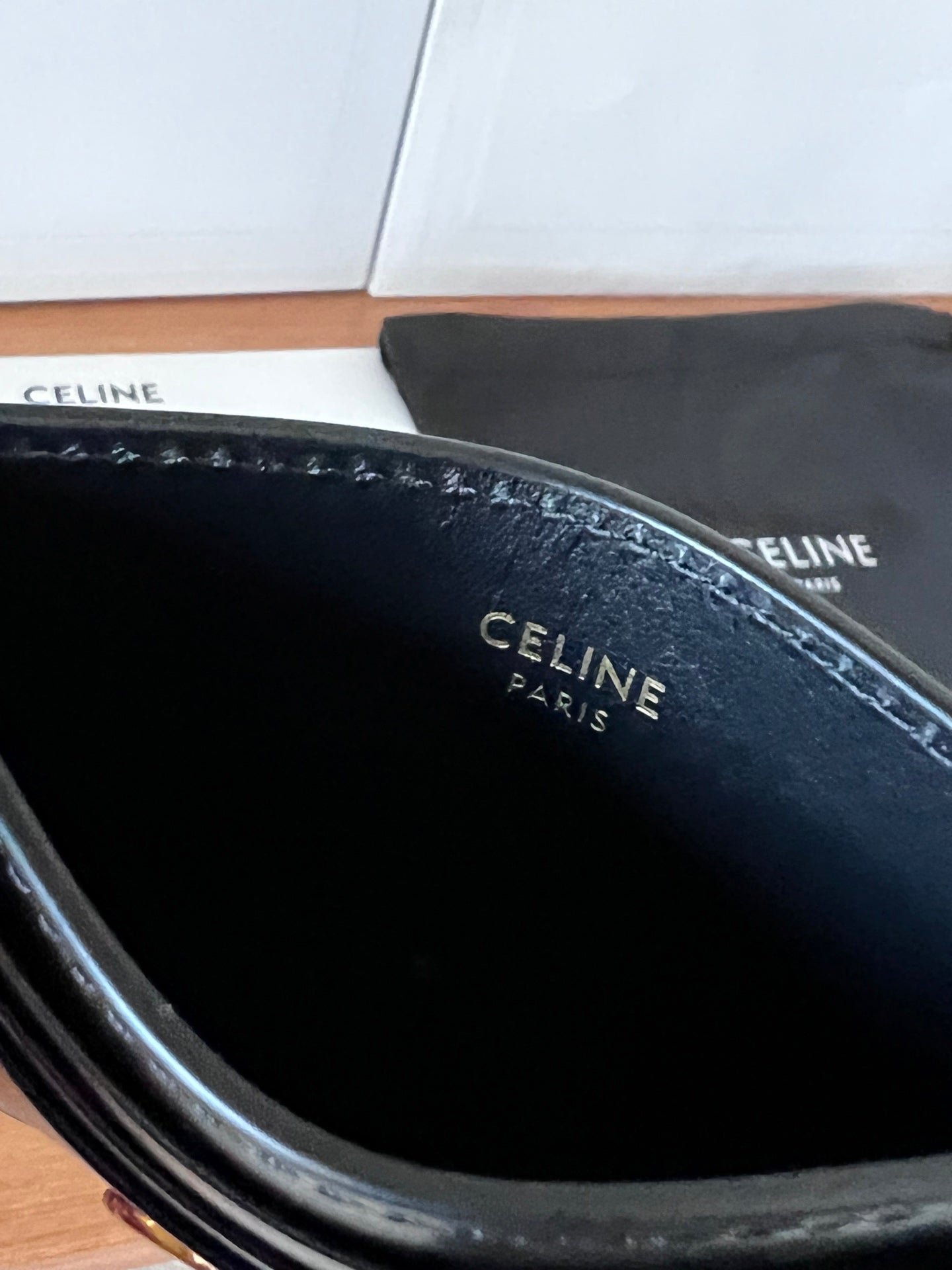 CELINE Black Plain Card Holder - Image 6