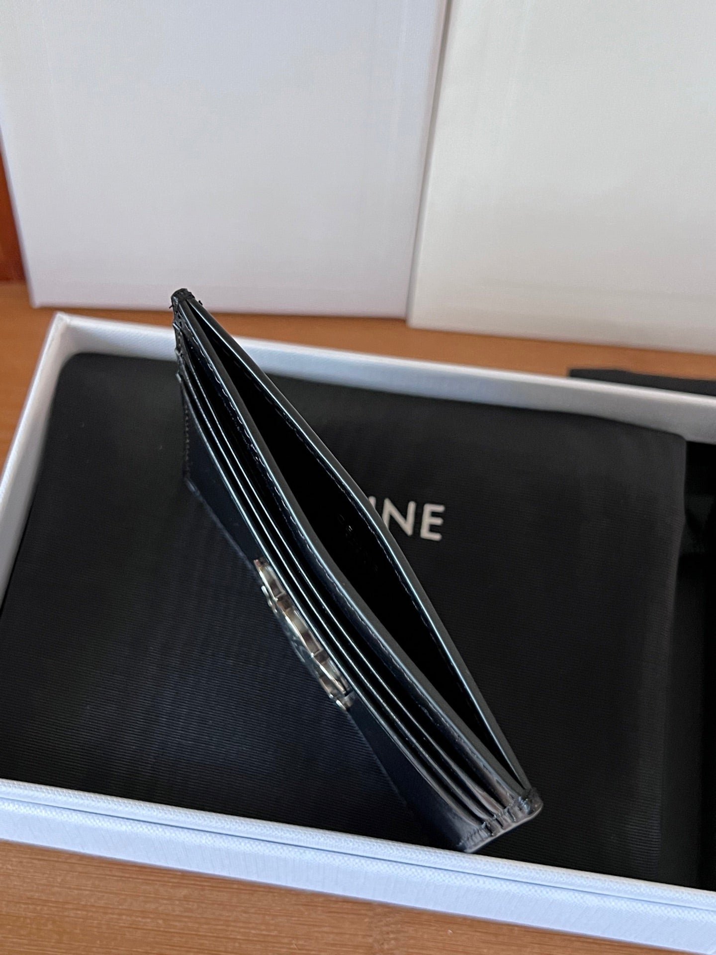 CELINE Black Triomphe Card Holder - Image 4