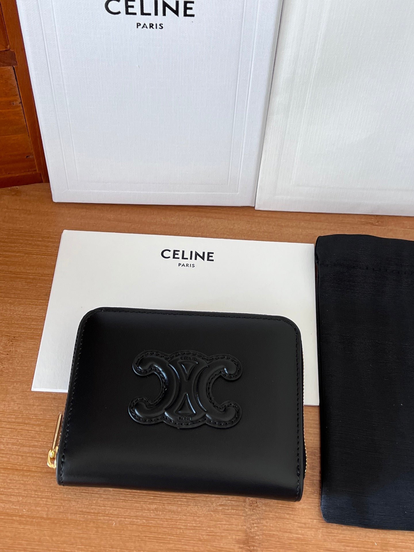 CELINE Black Zip Wallet - Image 3