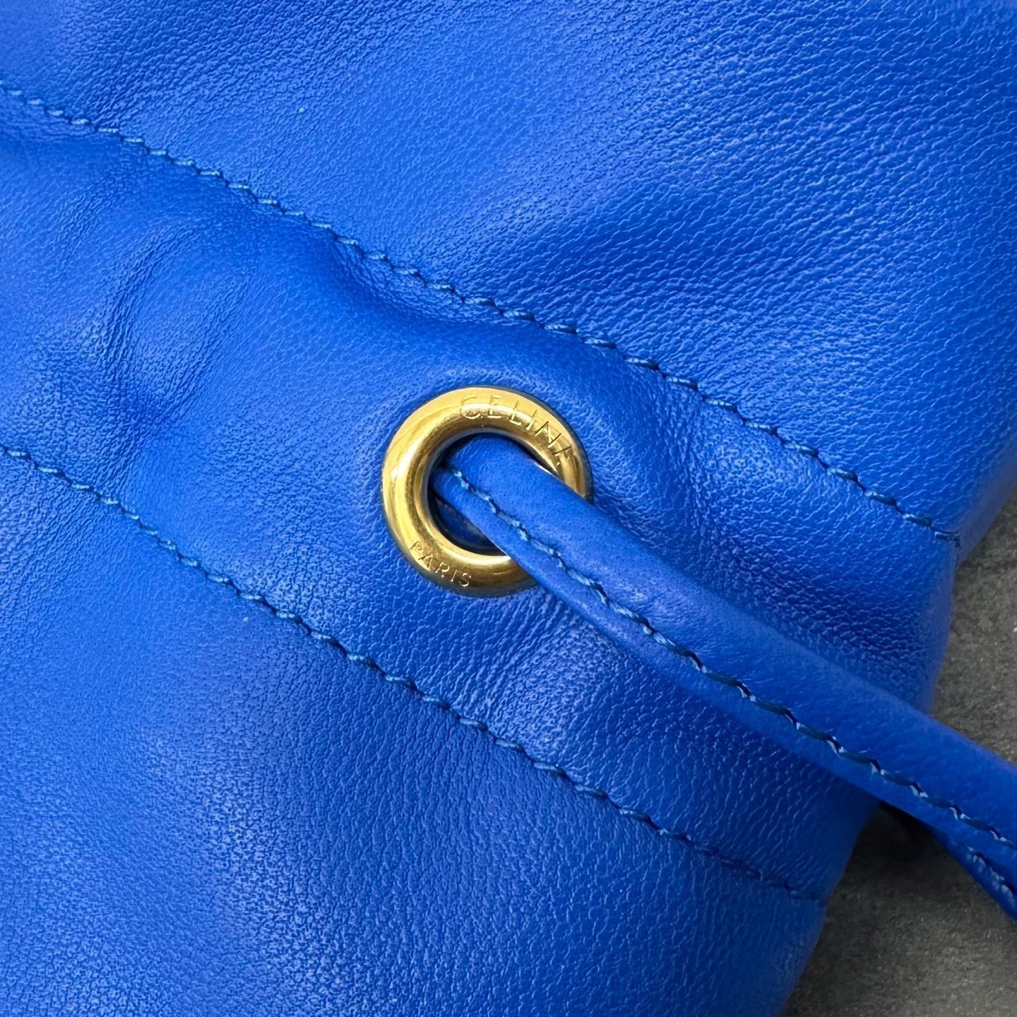 Celine Crystal Blue Lambskin Pouch - Image 4