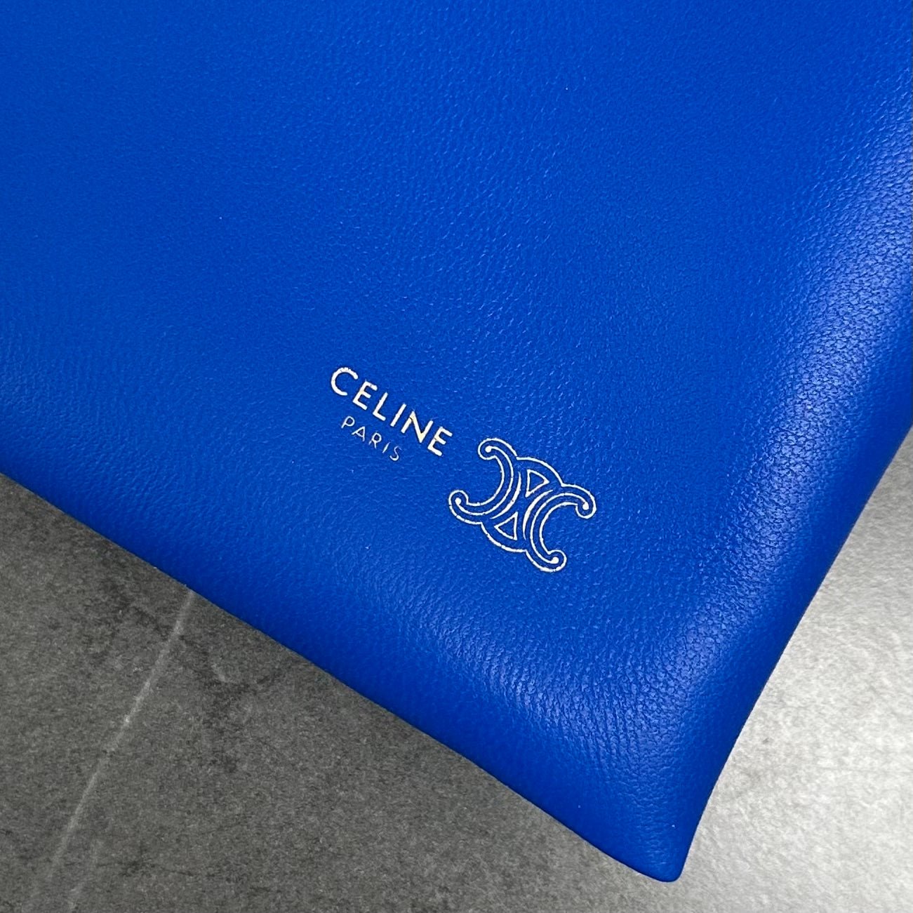 Celine Crystal Blue Lambskin Pouch - Image 7