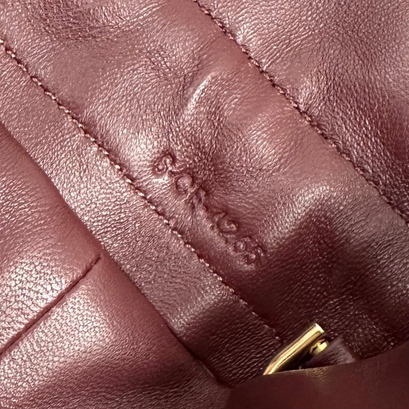 Celine Crystal Burgundy Lambskin Pouch - Image 7