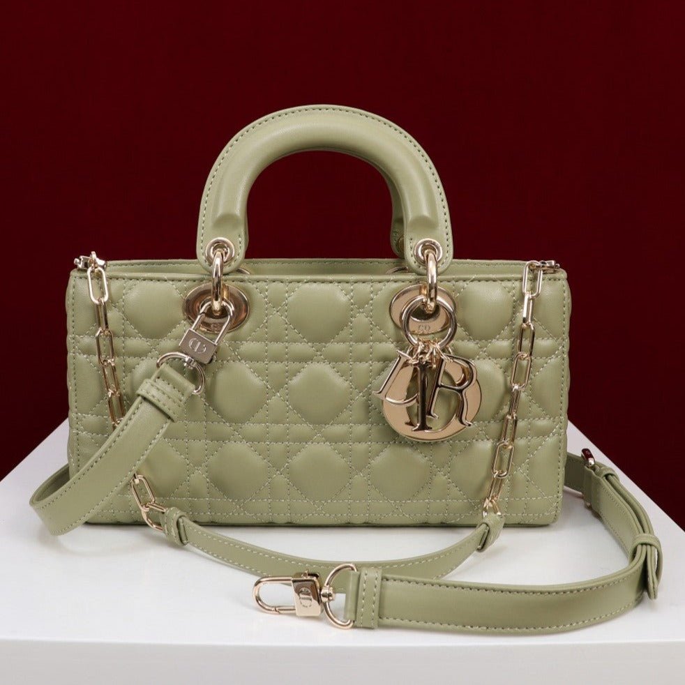 Dior Medium Lady D-Joy Khaki Green Lambskin Bag