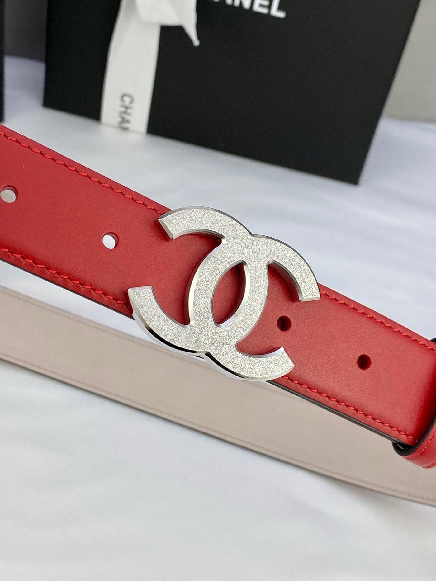 Alternative view of Chanel Red Solid Gold Belt