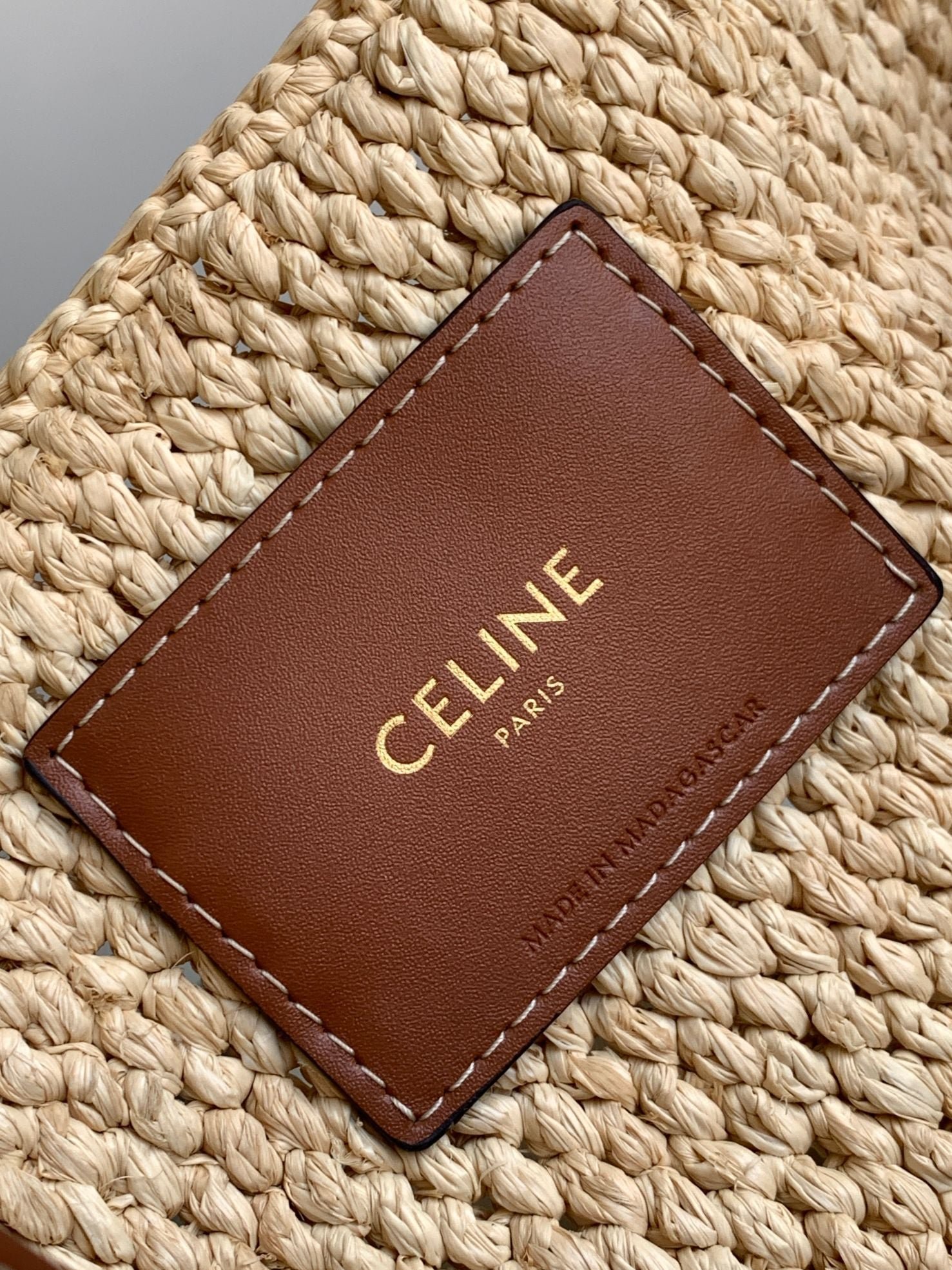 Celine Small Cabas 27 Thais Raffia Calfskin - Image 7