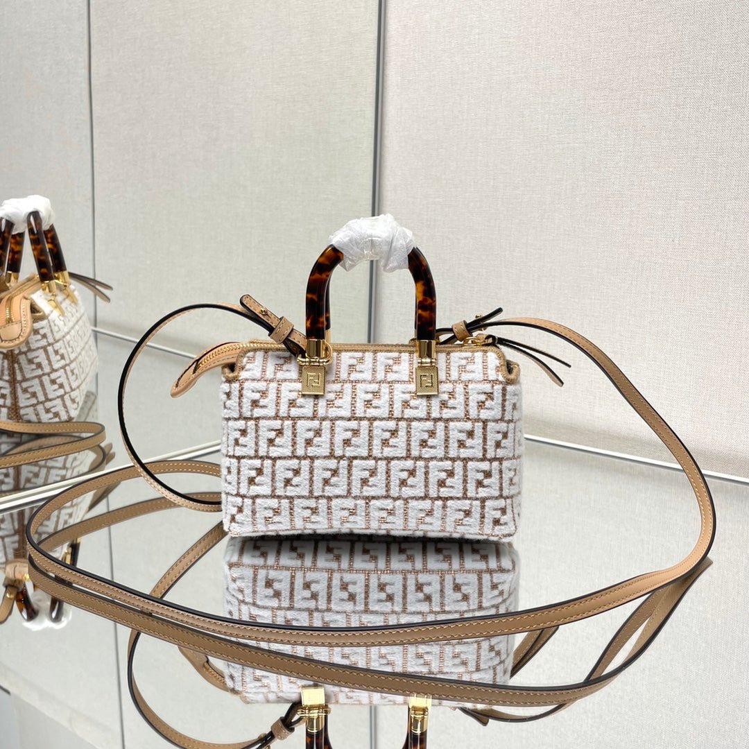 Alternative view of Fendi By The Way Mini 18 Wool Raffia Calfskin Trim