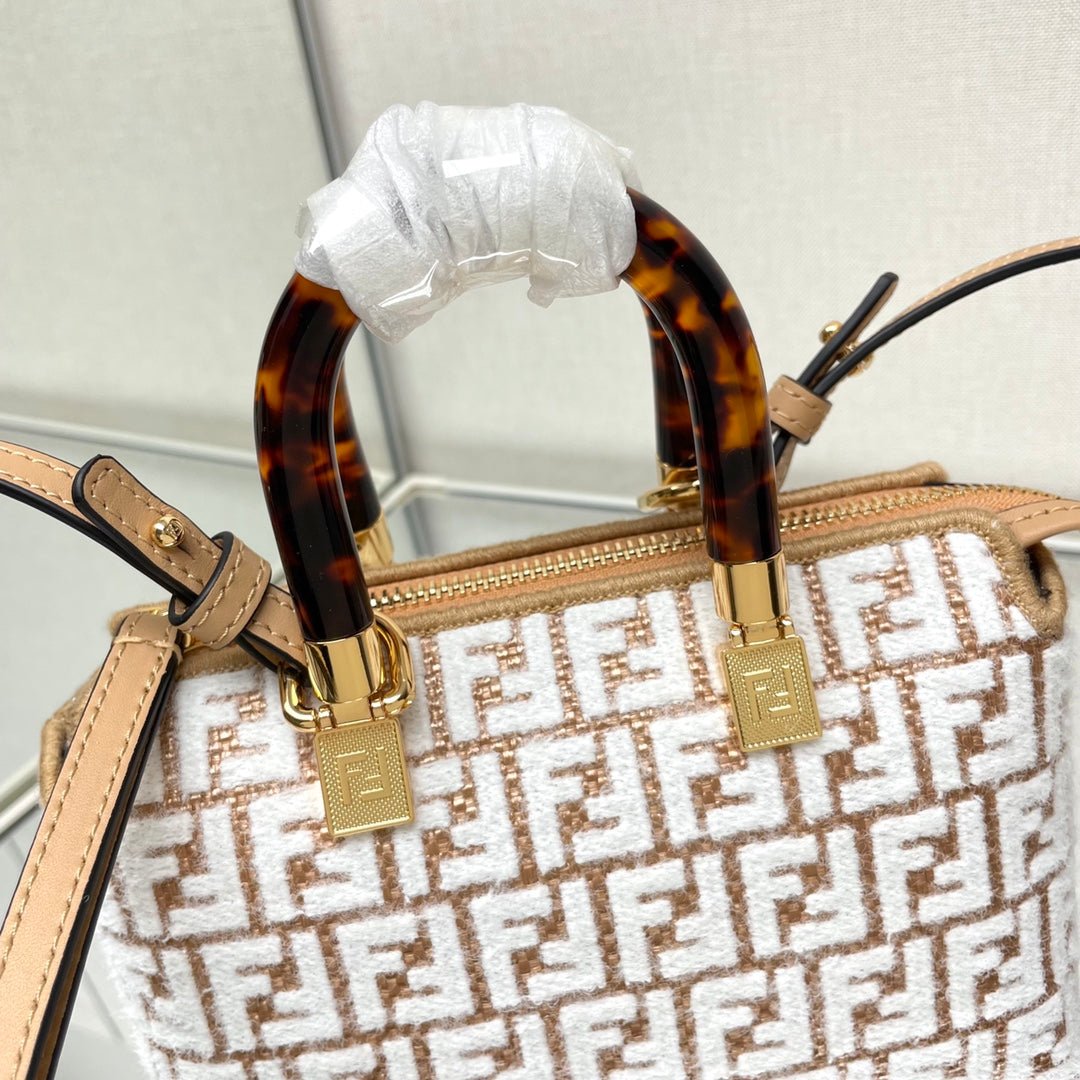 Fendi By The Way Mini 18 Wool Raffia Calfskin Trim - Image 7