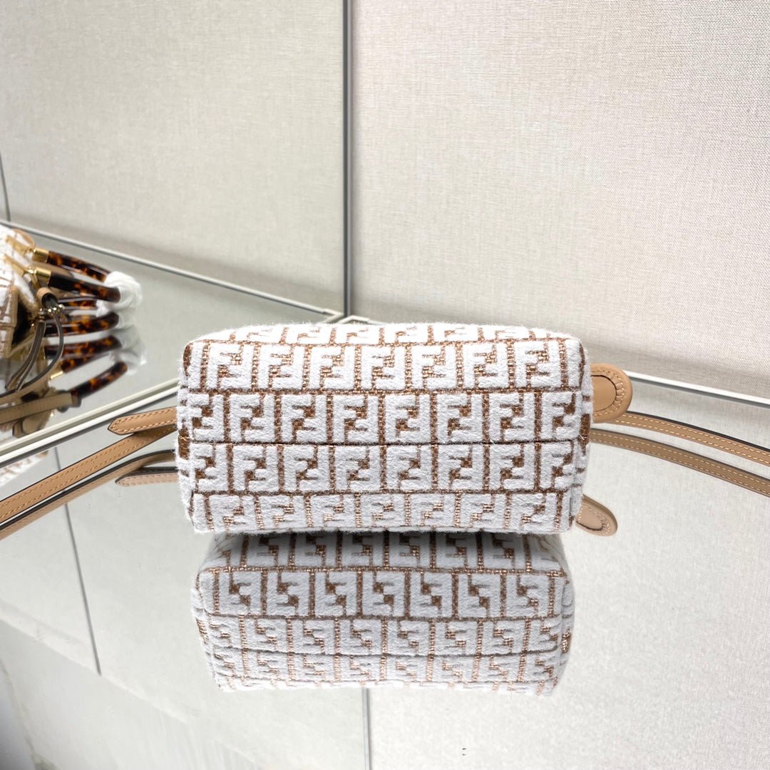 Alternative view of Fendi By The Way Mini 21 White Wool Raffia Calfskin