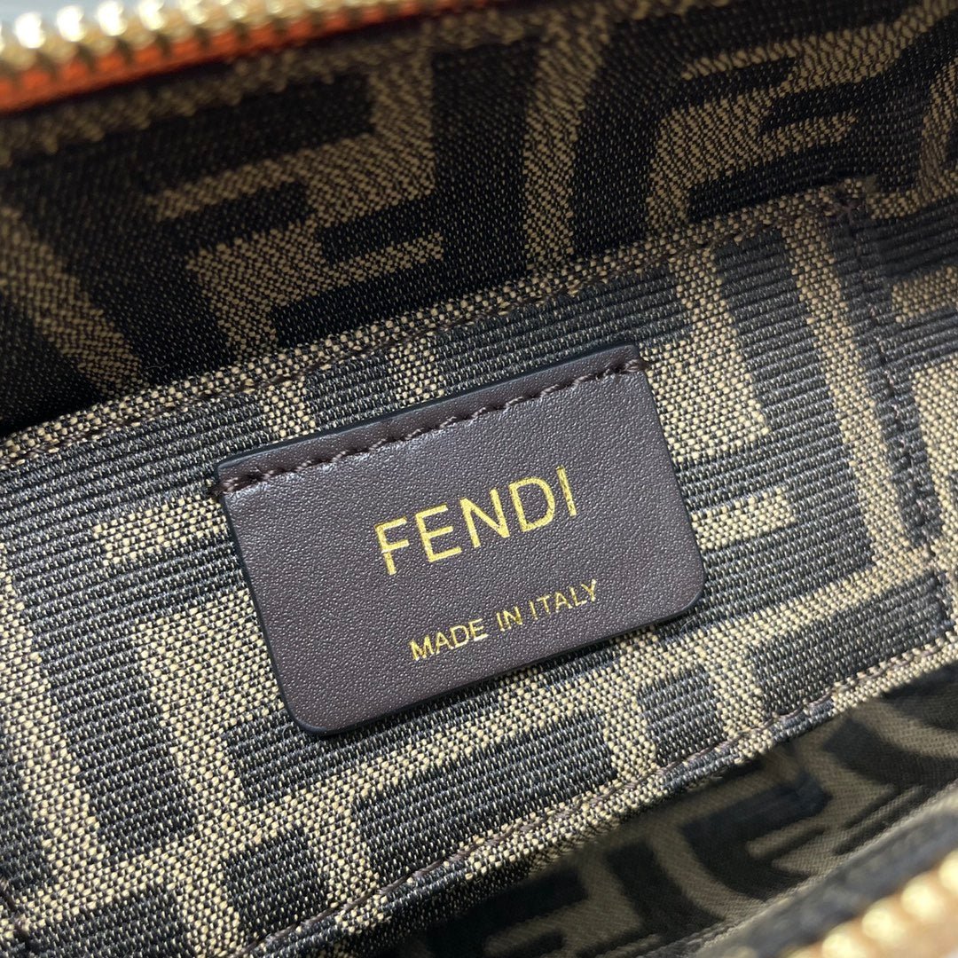 Fendi By The Way Mini 18 Wool Raffia Calfskin Trim - Image 9