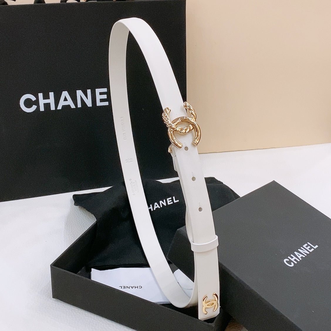 Chanel Ivory Gold Chain Belt
