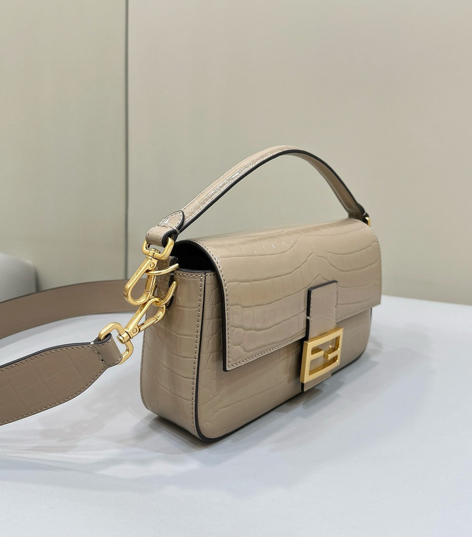 Alternative view of Fendi Baguette 27 Sand Beige Calfskin