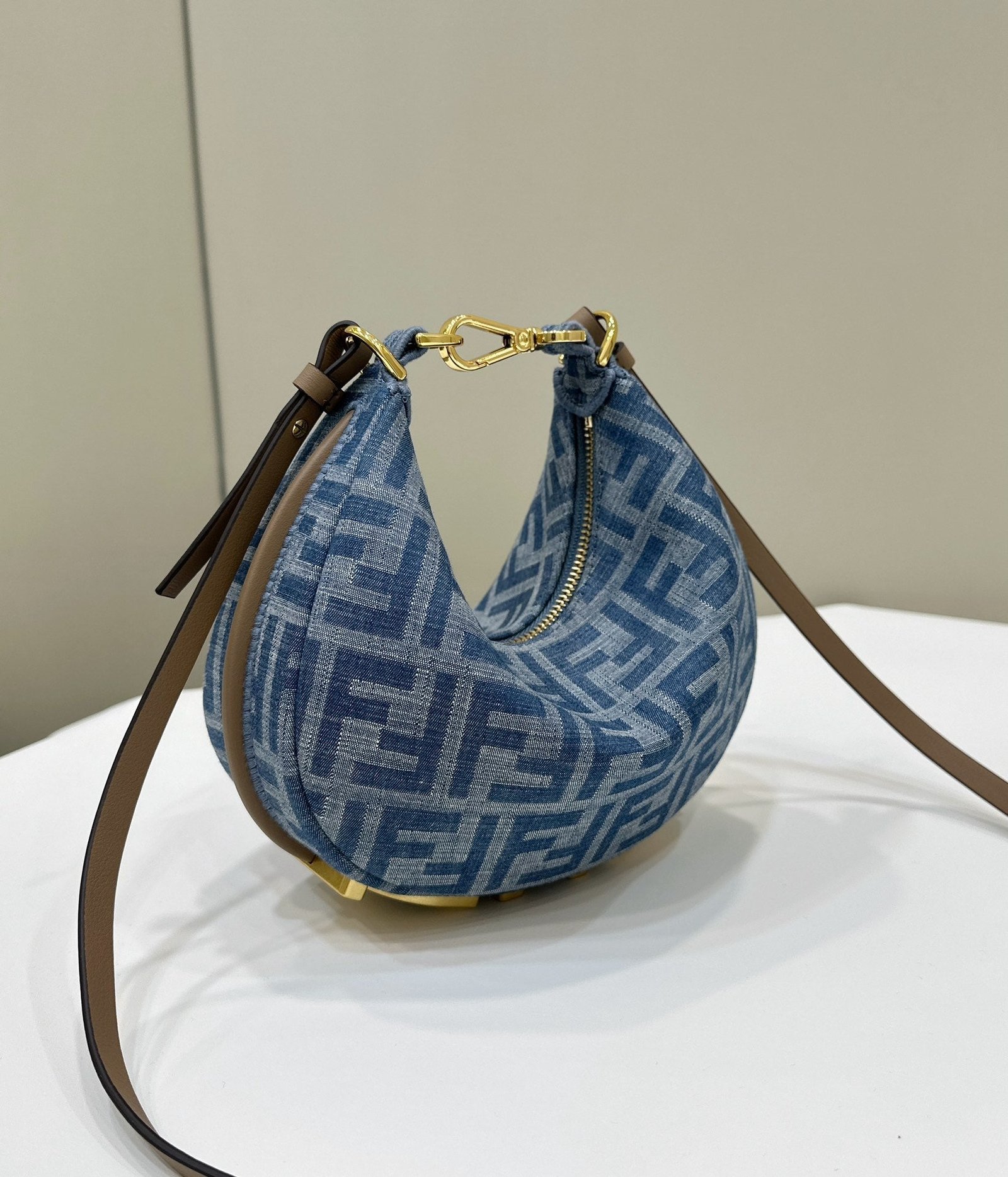 Alternative view of Fendi Fendigraphy Mini 20 Aegean Blue Denim