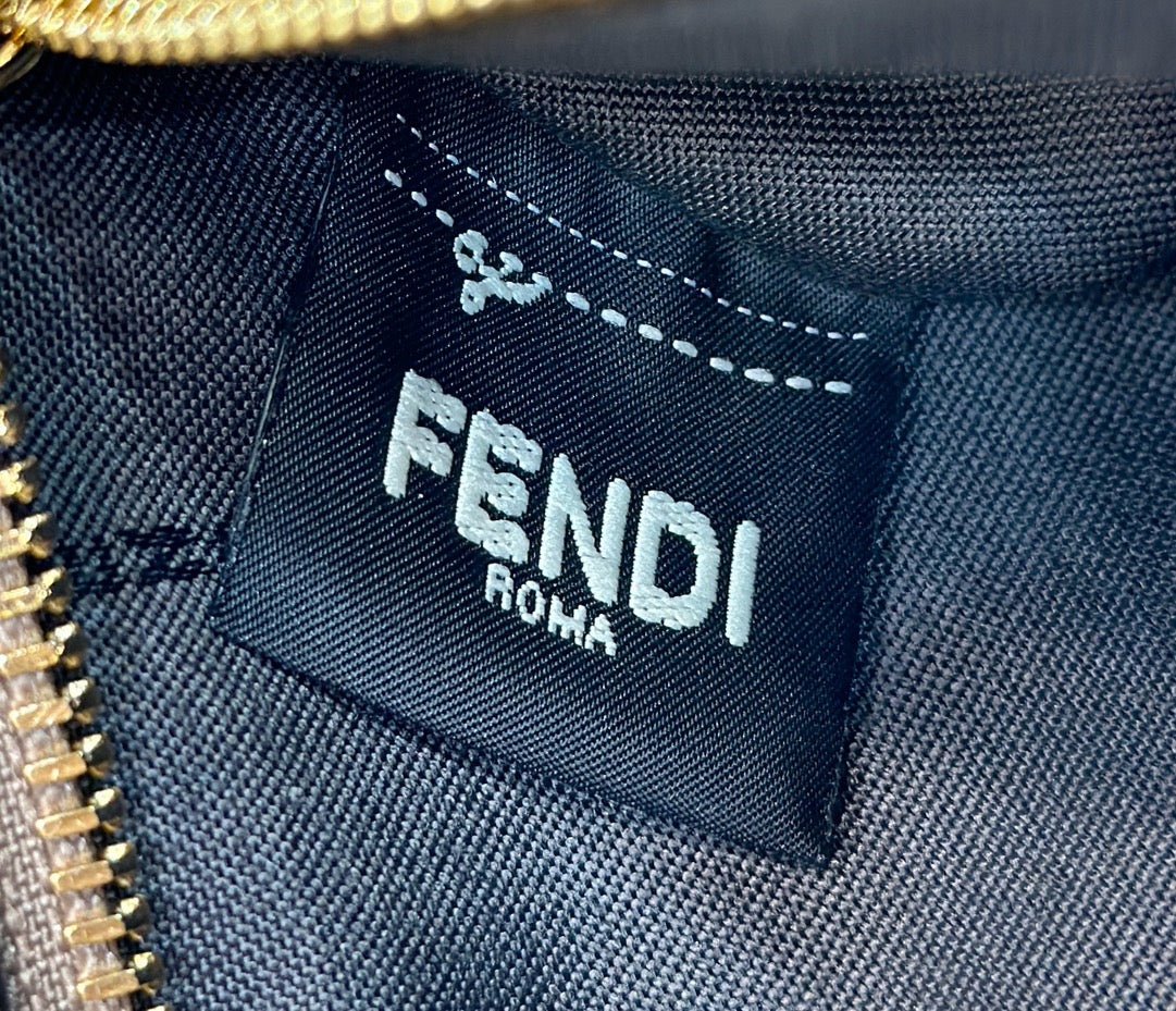 Fendi Roll 33 Tote Peanut Brown Mix White - Image 9