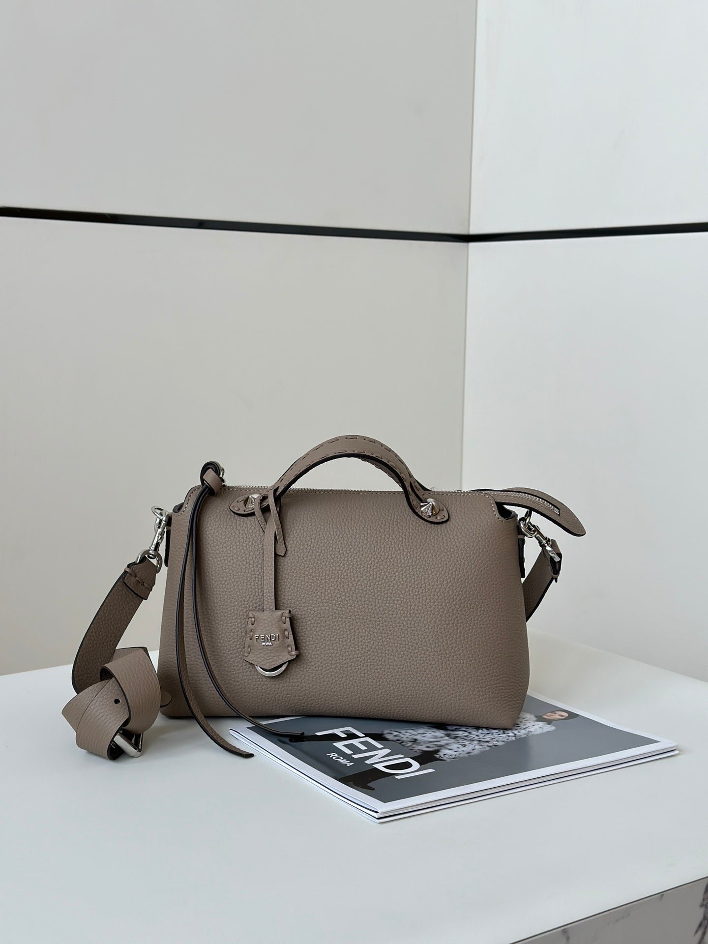 Alternative view of Fendi Selleria Large 29 Cedar Brown Calfskin Bag