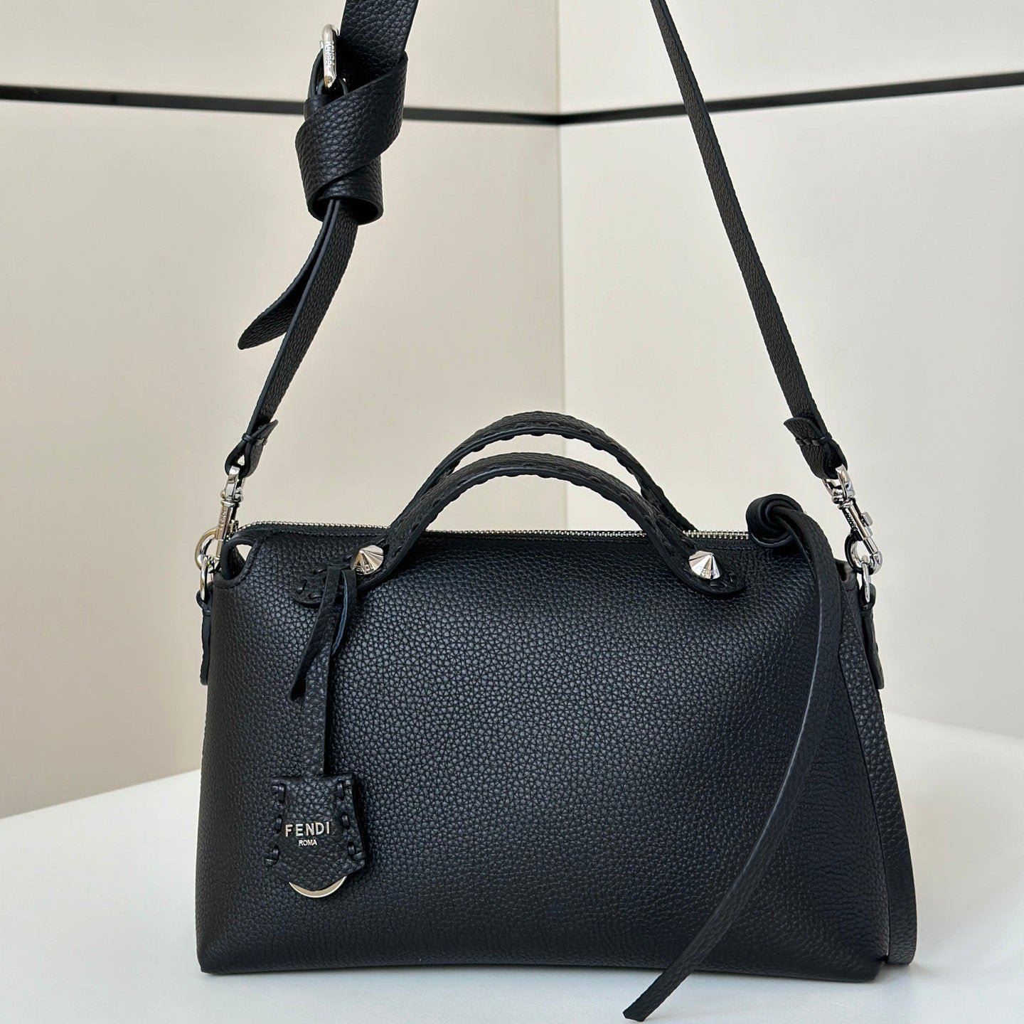 Alternative view of Fendi Selleria Large 29 Black Calfskin Bag
