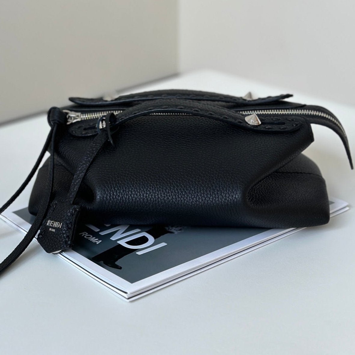 Fendi Selleria Small 20 Black Calfskin Bag