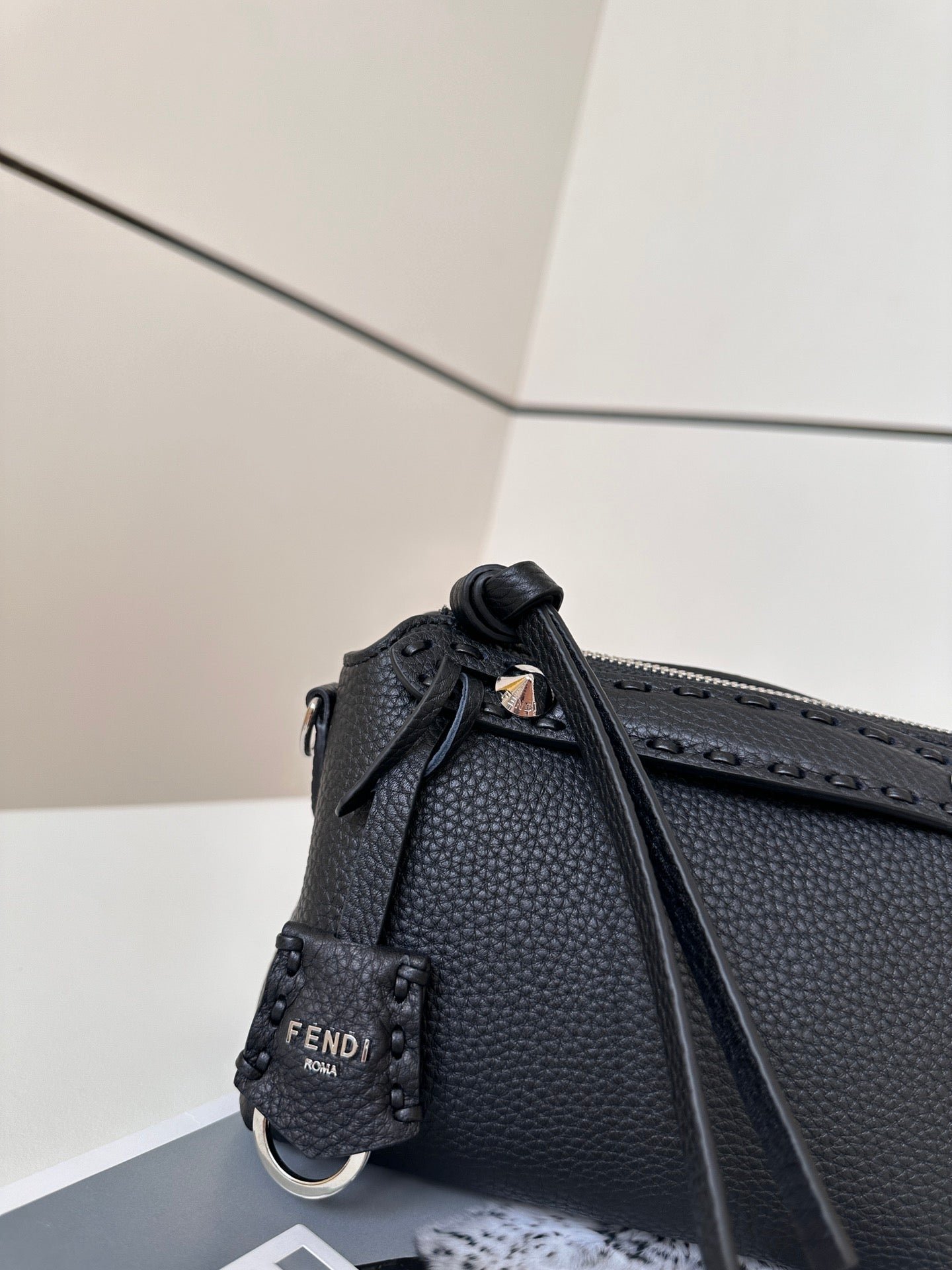 Fendi Selleria Small 20 Black Calfskin Bag - Image 3