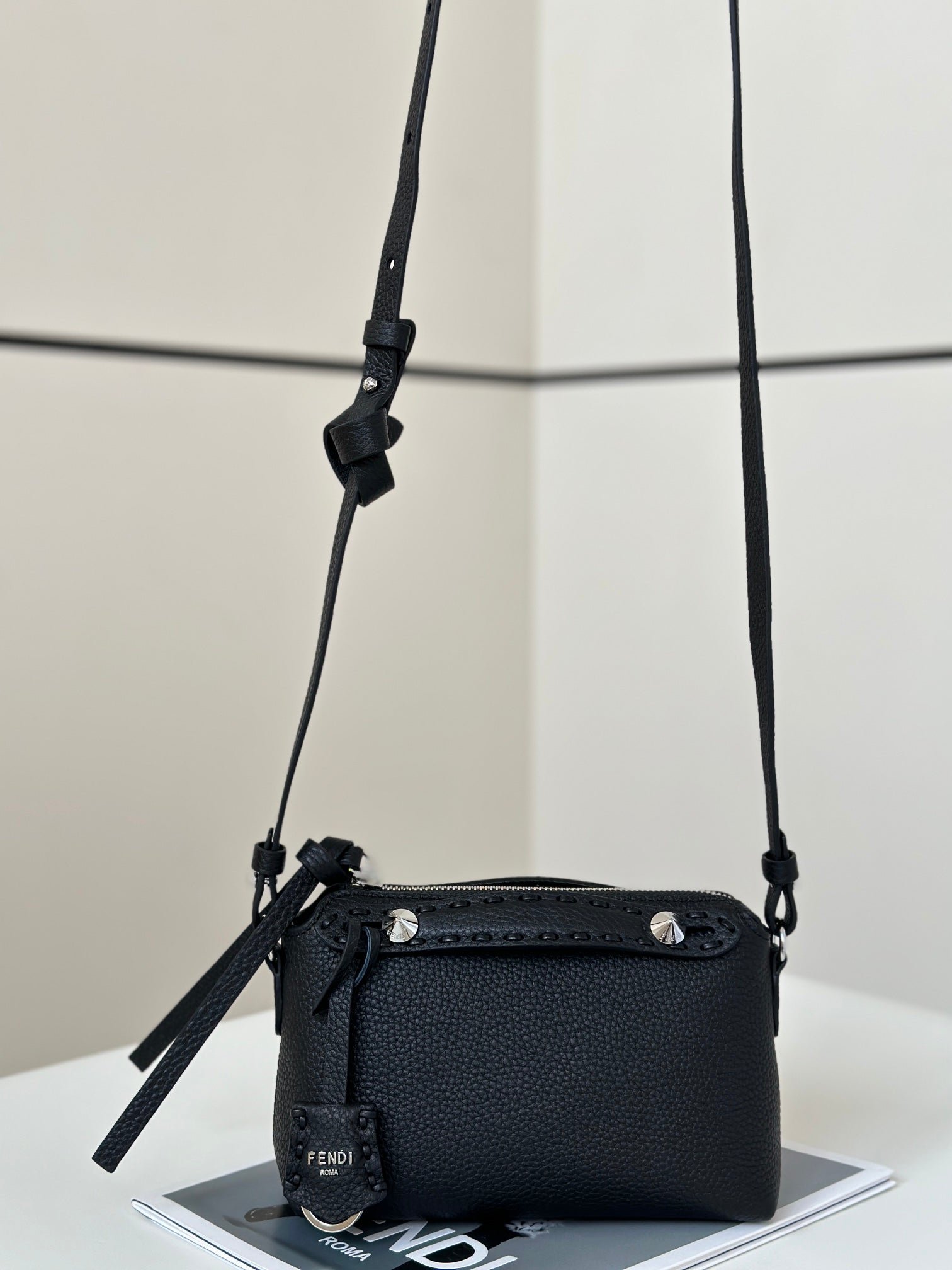 Alternative view of Fendi Selleria Small 20 Black Calfskin Bag