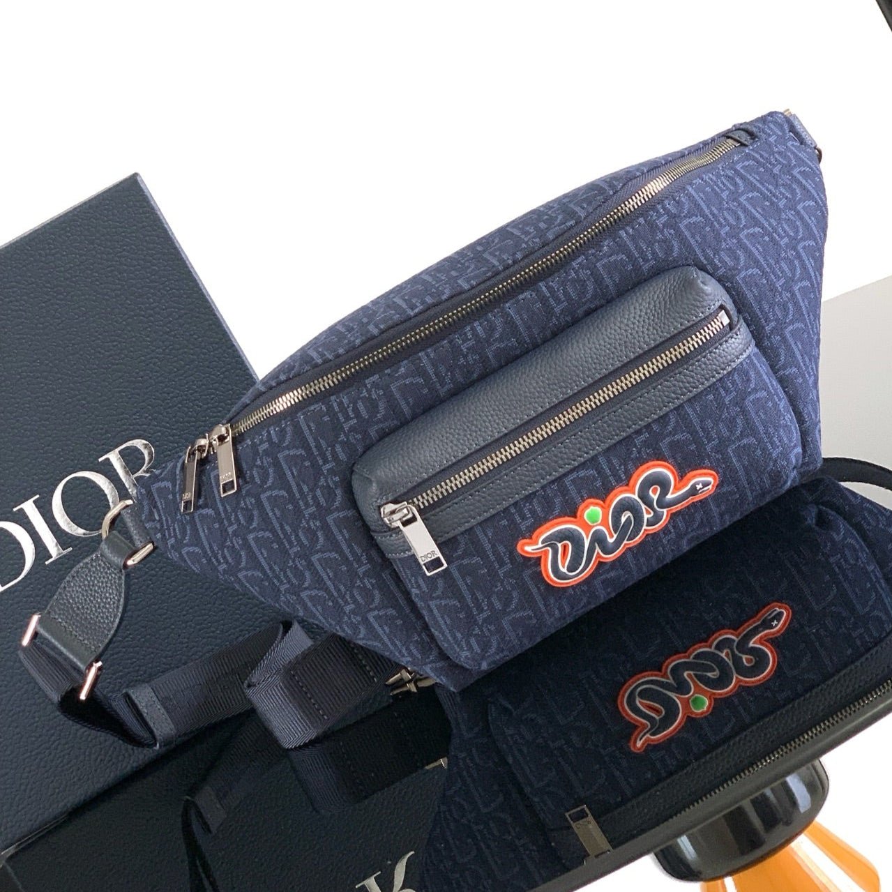 Dior Rider 2.0 Navy Oblique Waist Bag