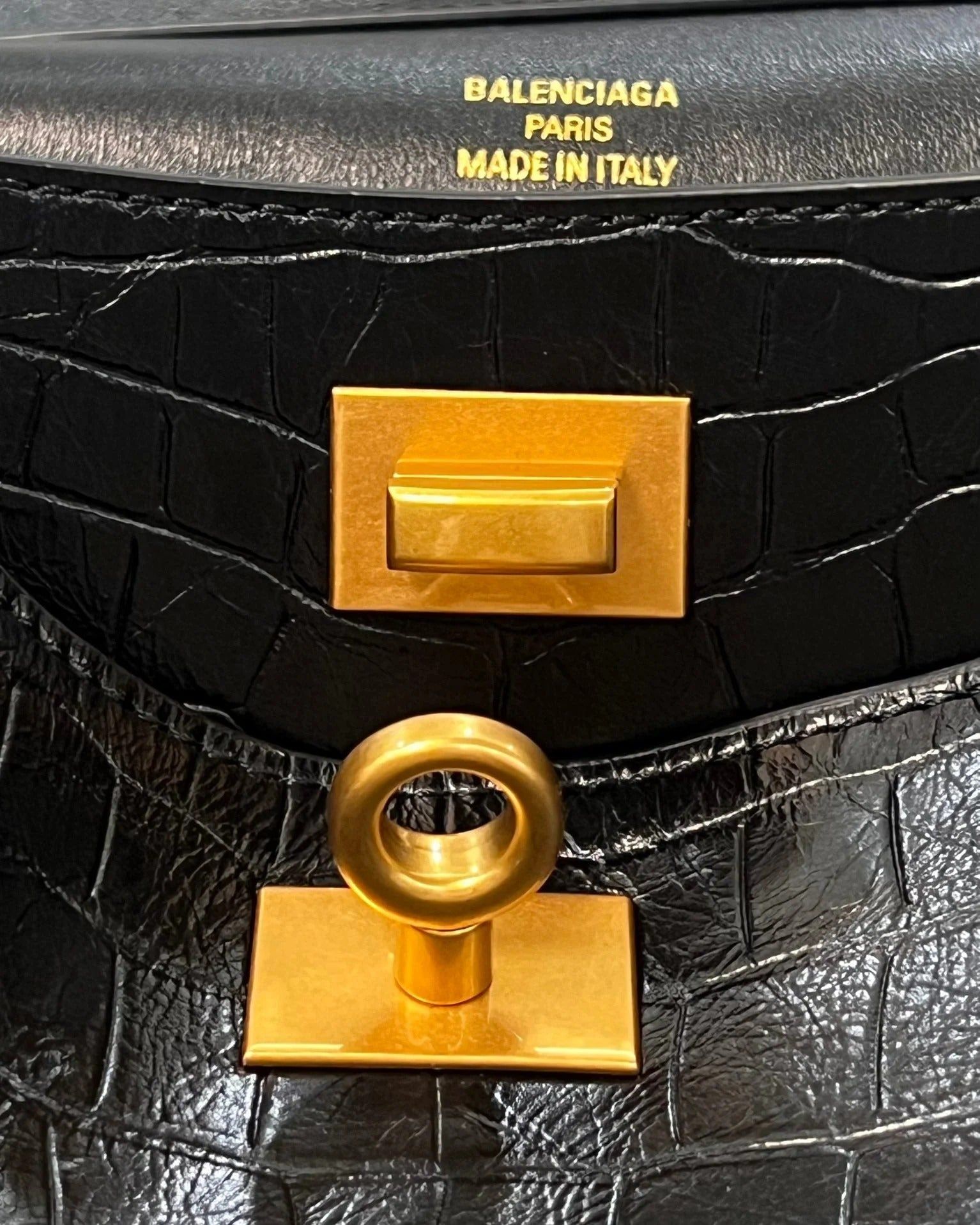 Balenciaga Rodeo Large 40cm Black Crocodile - Image 8